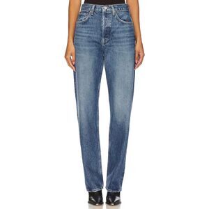 Agolde Kelly High Rise Relaxed Straight Jeans Size 24 Button Fly Revolve